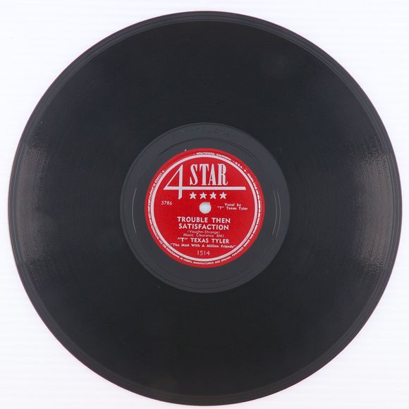 T. Texas Tyler Trouble Then Satisfaction / Mona Lisa 1950 10" 78 rpm Record 1514 - Picture 2 of 16